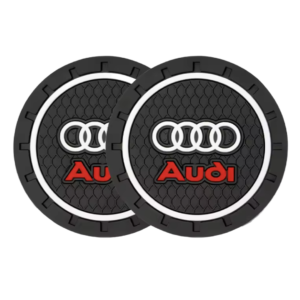 2 stk. Skridsikre Kopholdermåtter i Silikone – Passer til Audi S Line A1 A3 A4 A6 A7 Q3 Q5 Q7 RS-serien