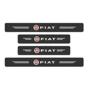4 stk. Carbon Fiber Dørtærskel Sticker Til FIAT Grande, Stilo, Bravo m.fl.