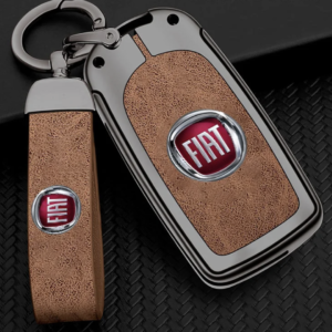 Luksus Nøglecover i Læder og Legering til FIAT – Til Tipo, 500X, Toro m.fl.
