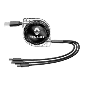 3-i-1 USB Hurtigopladerkabel til Renault – Multifunktionelt Kabel til Bilinteriør