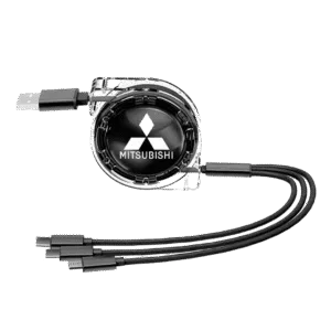 3-i-1 USB opladerkabel til bil – Hurtig opladning til Mitsubishi modeller