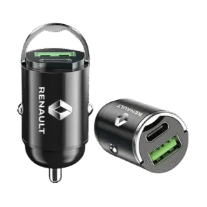 Biloplader med Dobbelt USB-Port og Hurtigopladning til Renault
