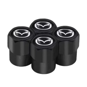 Mazda Car Wheel Valve Caps – 4pcs Tire Stem Covers with Logo