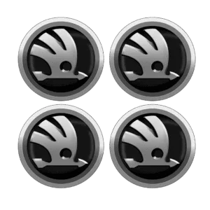 4 stk. 56mm Centerkapsler med Skoda Logo