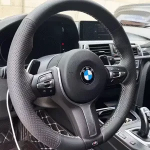 Premium Håndsyet Ratbetræk i Mikrofiber Læder – Passer til BMW M Sport (F-serie og X-serie)